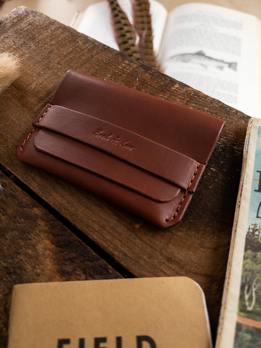 handmade brown leather wallet
