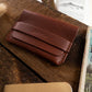 handmade brown leather wallet